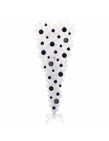 Albero di Natale artificiale Bianco 120 cm PVC e Acciaio