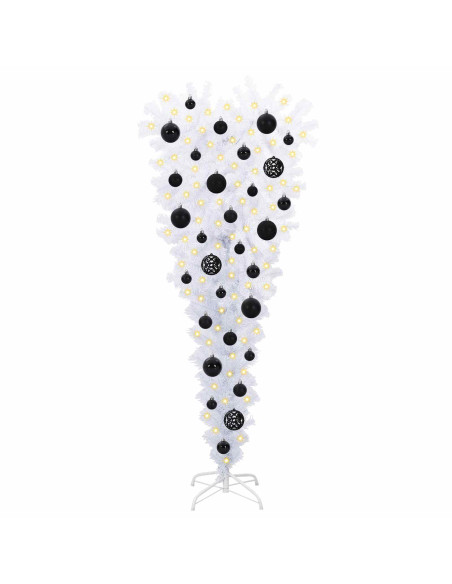 Albero di Natale artificiale Bianco 120 cm PVC e Acciaio