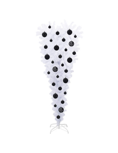 Albero di Natale artificiale Bianco 120 cm PVC e Acciaio