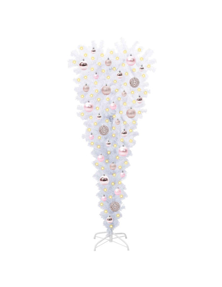 Albero di Natale artificiale Bianco 120 cm PVC e Acciaio