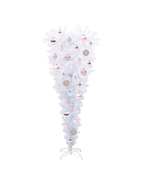 Albero di Natale artificiale Bianco 120 cm PVC e Acciaio