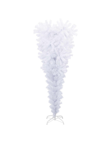 Albero di Natale artificiale Bianco 120 cm PVC e Acciaio