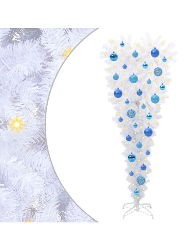 Albero di Natale artificiale Bianco 120 cm PVC e Acciaio