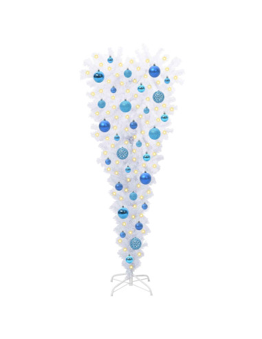 Albero di Natale artificiale Bianco 120 cm PVC e Acciaio