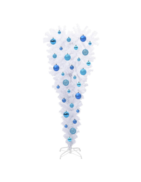 Albero di Natale artificiale Bianco 120 cm PVC e Acciaio