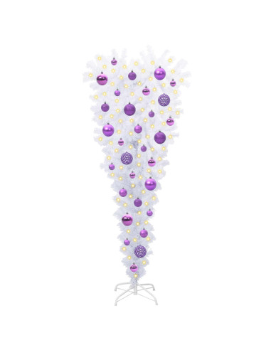 Albero di Natale artificiale Bianco 120 cm PVC e Acciaio