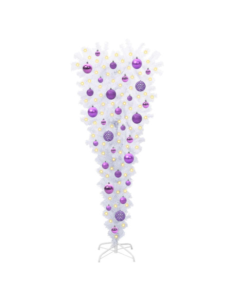 Albero di Natale artificiale Bianco 120 cm PVC e Acciaio