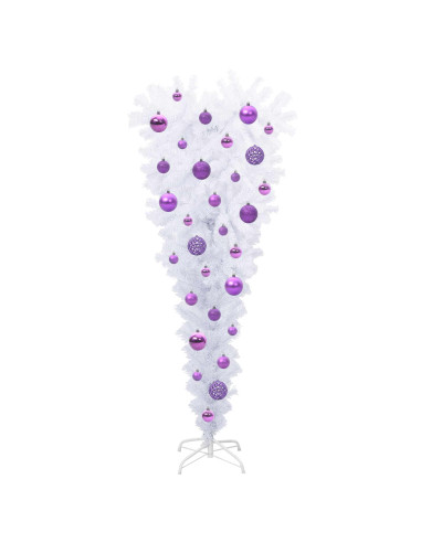 Albero di Natale artificiale Bianco 120 cm PVC e Acciaio