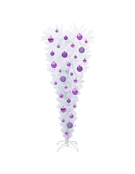 Albero di Natale artificiale Bianco 120 cm PVC e Acciaio