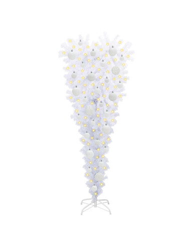 Albero di Natale artificiale Bianco 120 cm PVC e Acciaio