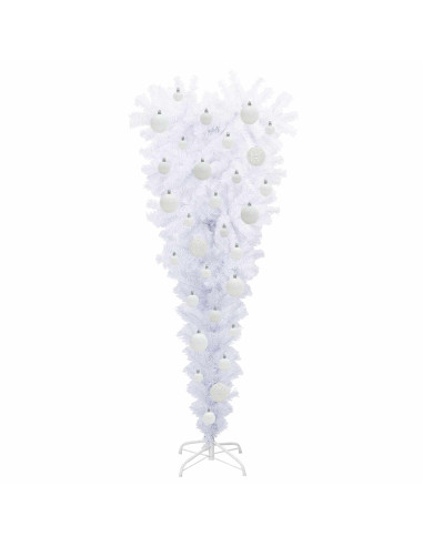 Albero di Natale artificiale Bianco 120 cm PVC e Acciaio
