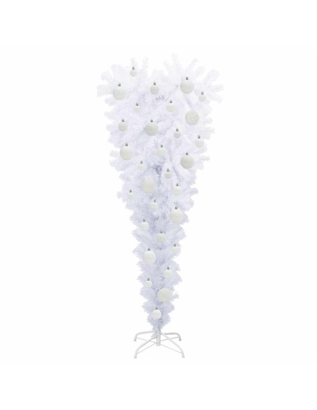 Albero di Natale artificiale Bianco 120 cm PVC e Acciaio