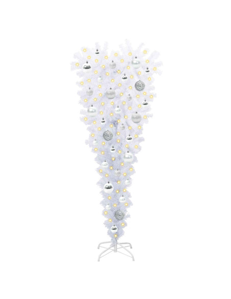 Albero di Natale artificiale Bianco 120 cm PVC e Acciaio