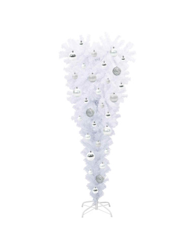 Albero di Natale artificiale Bianco 120 cm PVC e Acciaio