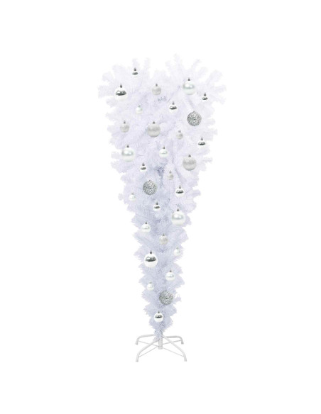 Albero di Natale artificiale Bianco 120 cm PVC e Acciaio