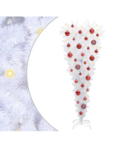 Albero di Natale artificiale Bianco 120 cm PVC e Acciaio