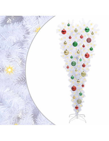 Albero di Natale artificiale Bianco 120 cm PVC e Acciaio