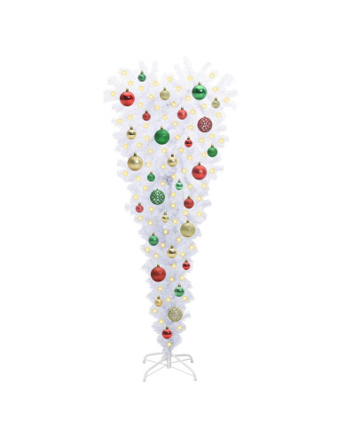 Albero di Natale artificiale Bianco 120 cm PVC e Acciaio