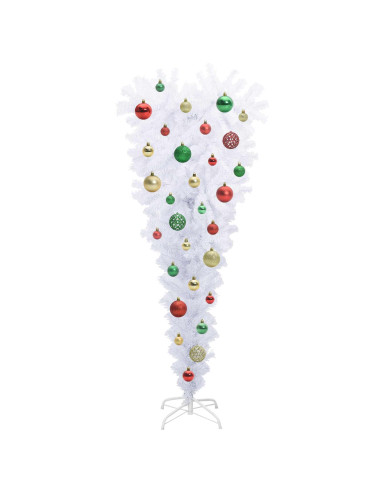 Albero di Natale artificiale Bianco 120 cm PVC e Acciaio