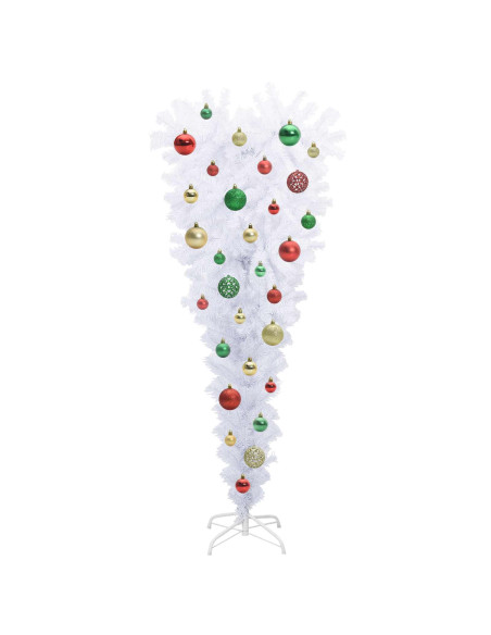Albero di Natale artificiale Bianco 120 cm PVC e Acciaio
