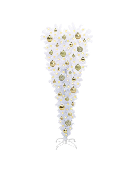 Albero di Natale artificiale Bianco 120 cm PVC e Acciaio