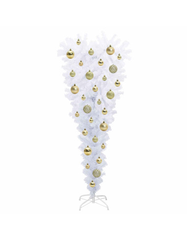 Albero di Natale artificiale Bianco 120 cm PVC e Acciaio