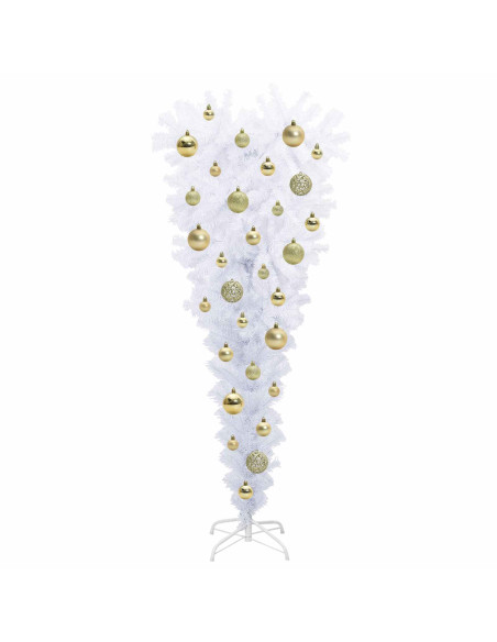 Albero di Natale artificiale Bianco 120 cm PVC e Acciaio