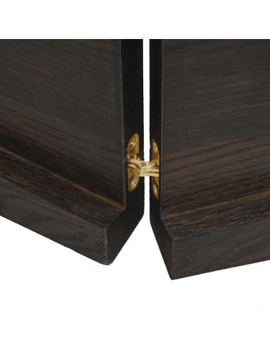 Piano Tavolo Marrone 220x50x(2-4) cm Rovere Massello Trattato