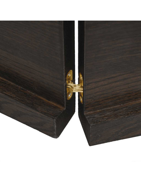 Piano Tavolo Marrone 220x50x(2-4) cm Rovere Massello Trattato