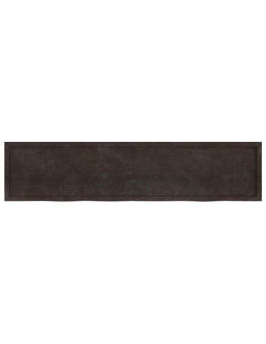 Ripiano Marrone Scuro 220x50x(2-4) cm Massello Rovere Trattato