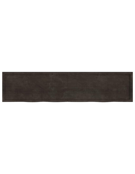 Ripiano Marrone Scuro 220x50x(2-4) cm Massello Rovere Trattato