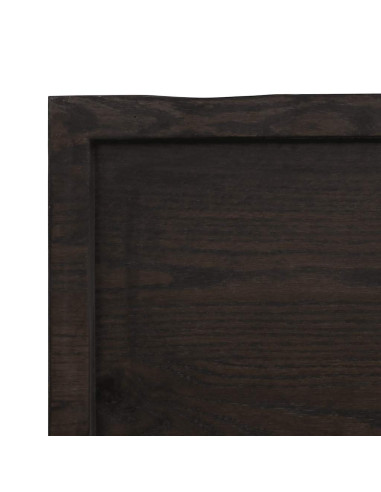 Ripiano Marrone Scuro 220x50x(2-4) cm Massello Rovere Trattato