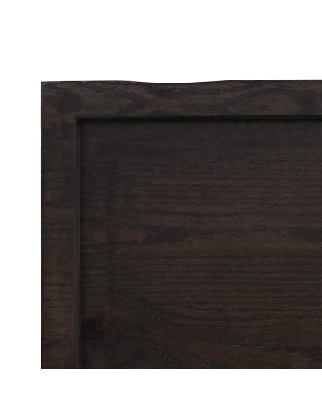 Ripiano Marrone Scuro 220x50x(2-4) cm Massello Rovere Trattato