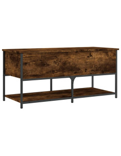 Panca Portaoggetti Rovere Fumo 100x42,5x47 cm Legno Multistrato 2