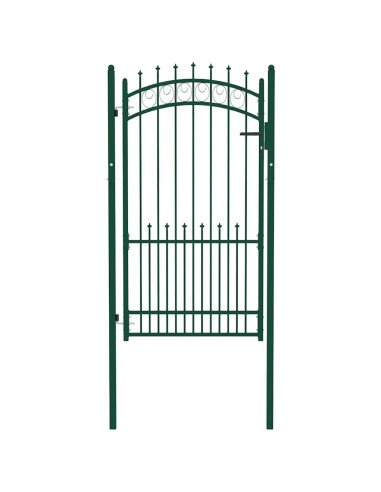 Cancello per recinzione EMMEN con punte in acciaio 104x134,5 cm verde