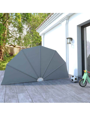 Tenda Laterale per Terrazza Pieghevole Grigio 160 cm