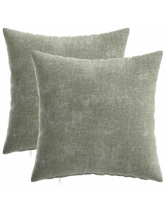 Federa 2 pz HEERLEN Verde 40 x 40 cm Tessuto Chenille