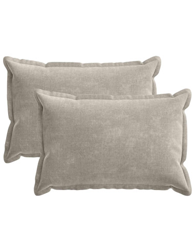 Federa 2 pz HOUTEN Grigio Chiaro 30 x 50 cm Tessuto Chenille
