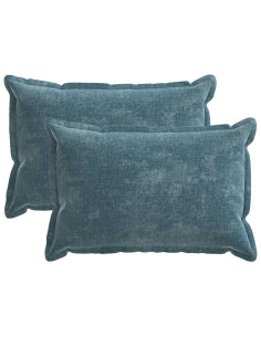 Federa 2 pz HOUTEN Blu 30 x 50 cm Tessuto Chenille