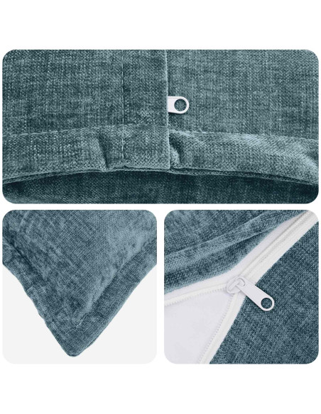 Federa 2 pz HOUTEN Blu 30 x 50 cm Tessuto Chenille