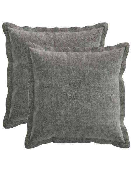 Federa 2 pz HOUTEN Grigio Scuro 35 x 35 cm Tessuto Chenille