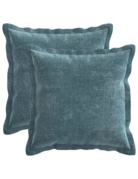 Federa 2 pz HOUTEN Blu 35 x 35 cm Tessuto Chenille
