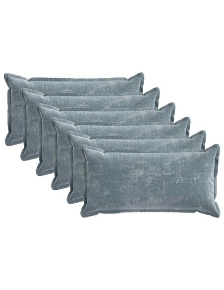 Federa 6 pz HOUTEN Azzurro 40 x 70 cm Tessuto Chenille
