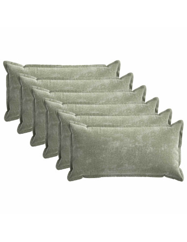 Federa 6 pz HOUTEN Verde 40 x 70 cm Tessuto Chenille