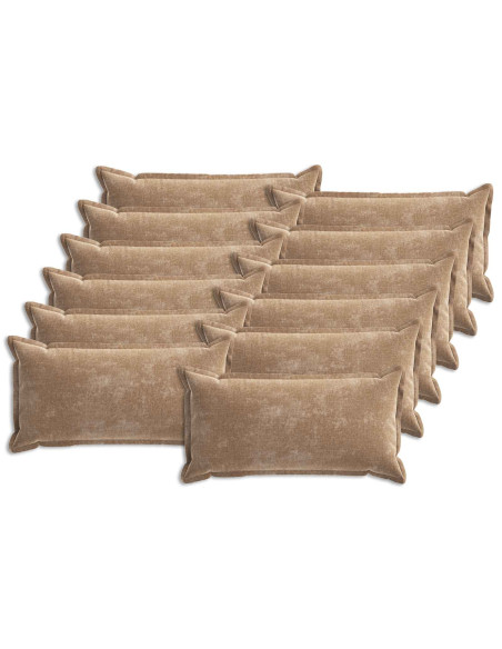 Federa 12 pz HOUTEN Marrone 40 x 80 cm Tessuto Chenille