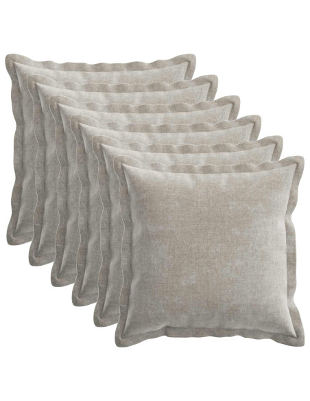 Federa 6 pz HOUTEN Grigio Chiaro 45 x 45 cm Tessuto Chenille