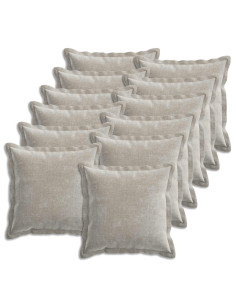Federa 12 pz HOUTEN Grigio Chiaro 45 x 45 cm Tessuto Chenille