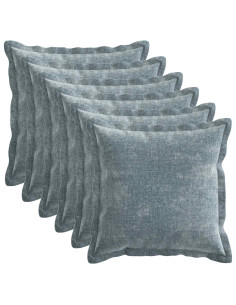 Federa 6 pz HOUTEN Azzurro 45 x 45 cm Tessuto Chenille