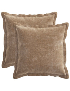 Federa 2 pz HOUTEN Marrone 45 x 45 cm Tessuto Chenille
