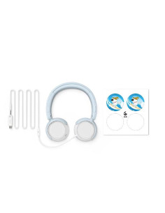 CUFFIA ON-EAR CAVO USB-C/3.5 AZZURR